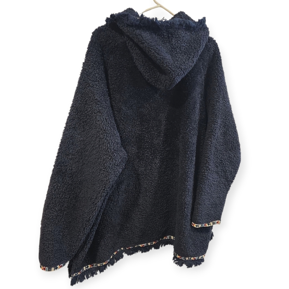 Natural Life Navy Sherpa hoodie‎ One Size and Small Reuseable Bag - Picture 4 of 10